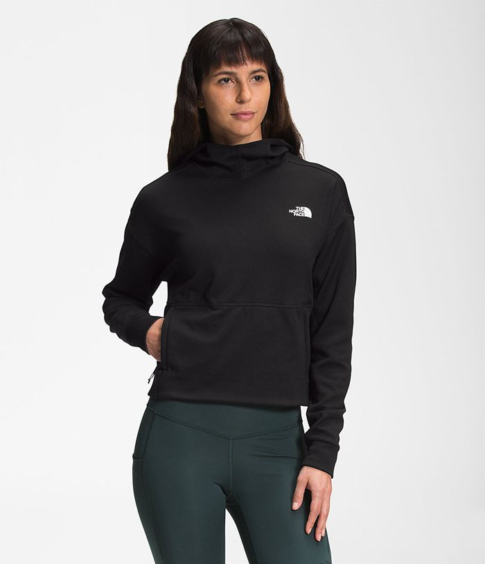 The North Face Womens Pullover Canyonlands Crop 354DOXKTQ - Black